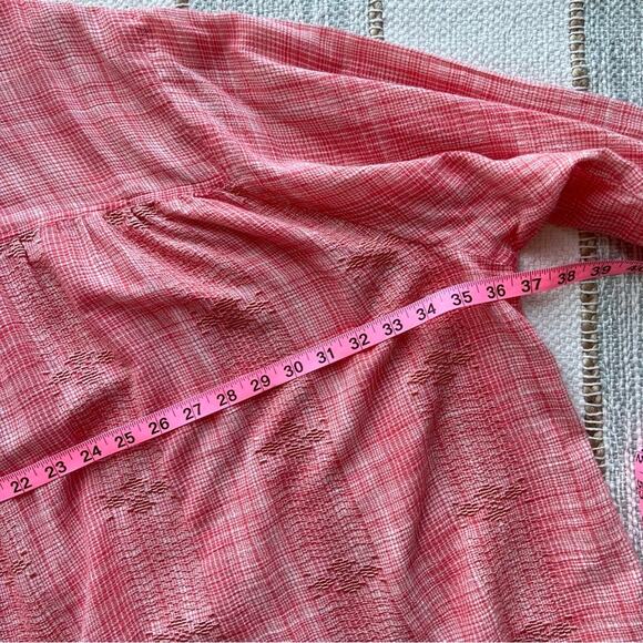 Roller Rabbit Shelter Island Adlaz Orange Plaid Oversized Tunic Top Women’s XL - Picture 6 of 9
